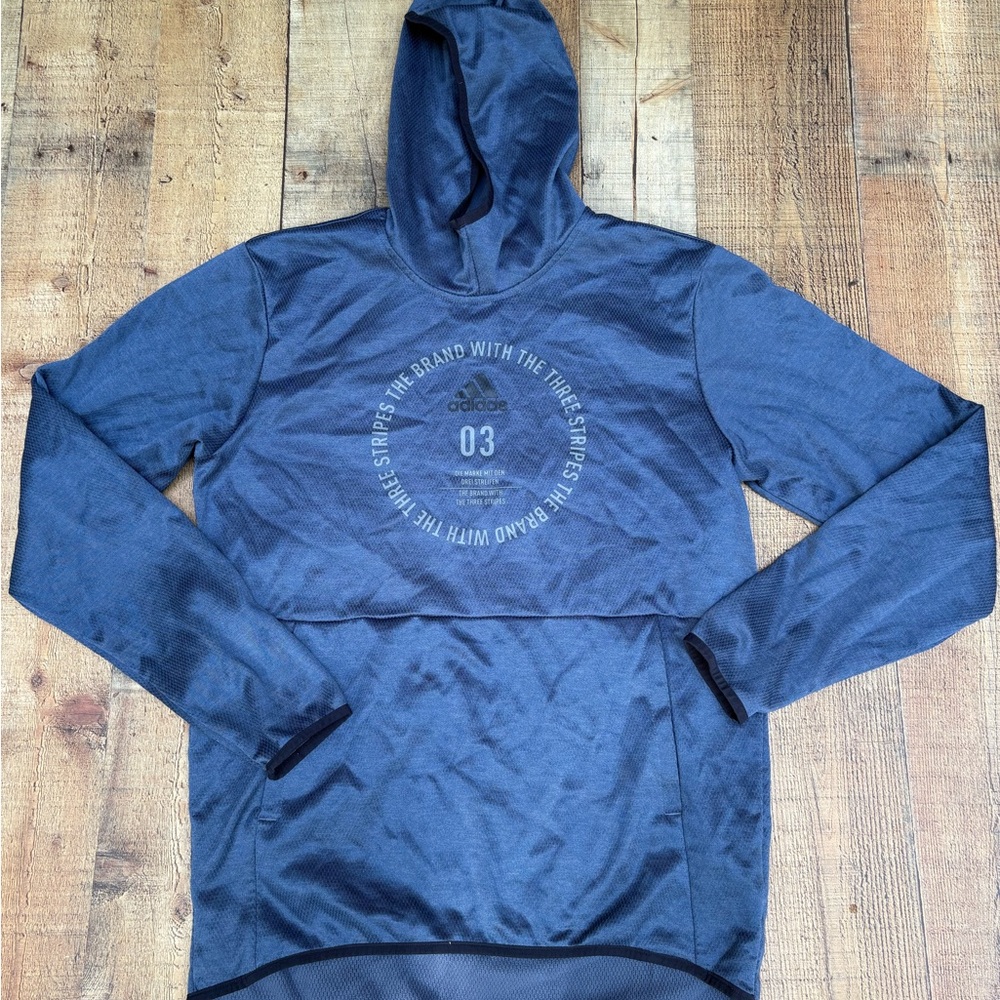 Adidas Men's Navy Hoodie with Logo